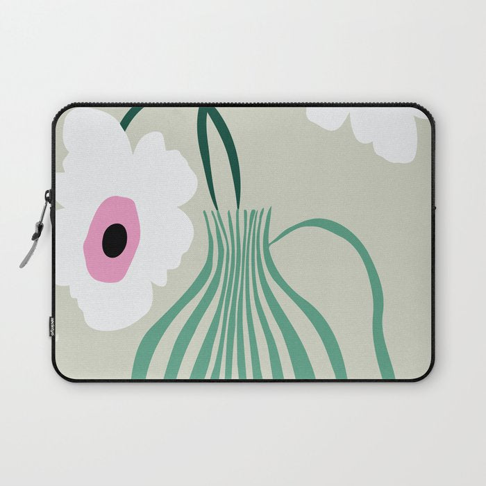 Floral pottery delight Laptop Sleeve Gallery Image 1