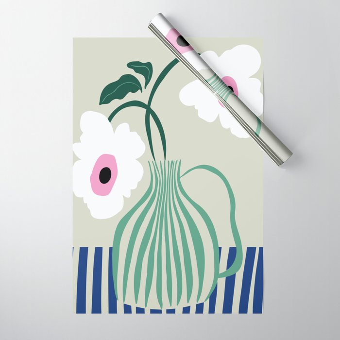 Floral pottery delight Wrapping Paper Gallery Image 1