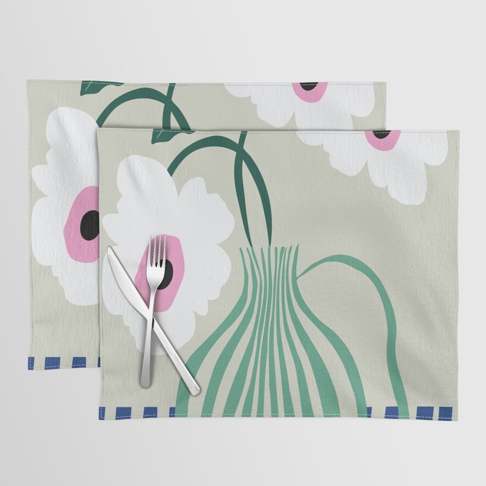 Floral pottery delight Placemat Gallery Image 1