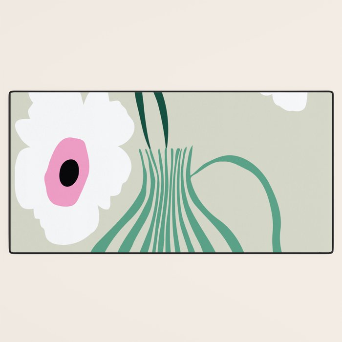 Floral pottery delight Desk Mat Gallery Image 3