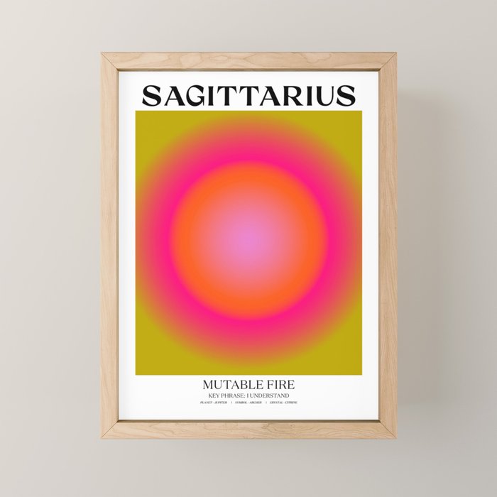 Sagittarius Gradient Print Mini Art Print Gallery Image 1