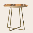 Orange + Black Plaid Side Table Gallery Image 1