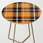 Orange + Black Plaid Side Table Gallery Image 2