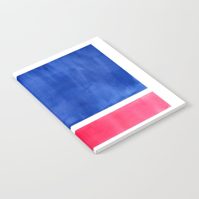 Rothko Abstract Mid Century Modern Minimalist Colorful Simple Nautical Red Blue Notebook Gallery Image 1