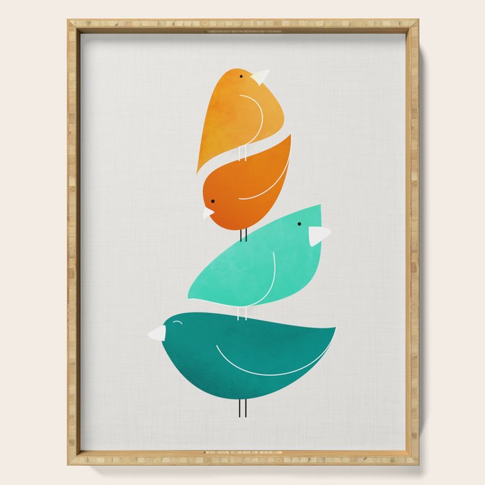 Bird Stack II Serving Tray Gallery Image 1