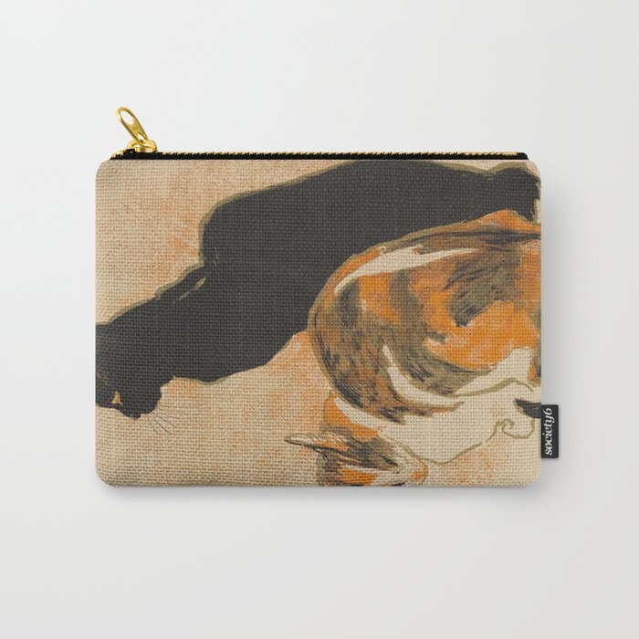 At the Bodiniere Théophile-Alexandre Steinlen 1894 Cat Ink Illustration Carry All Pouch Gallery Image 1