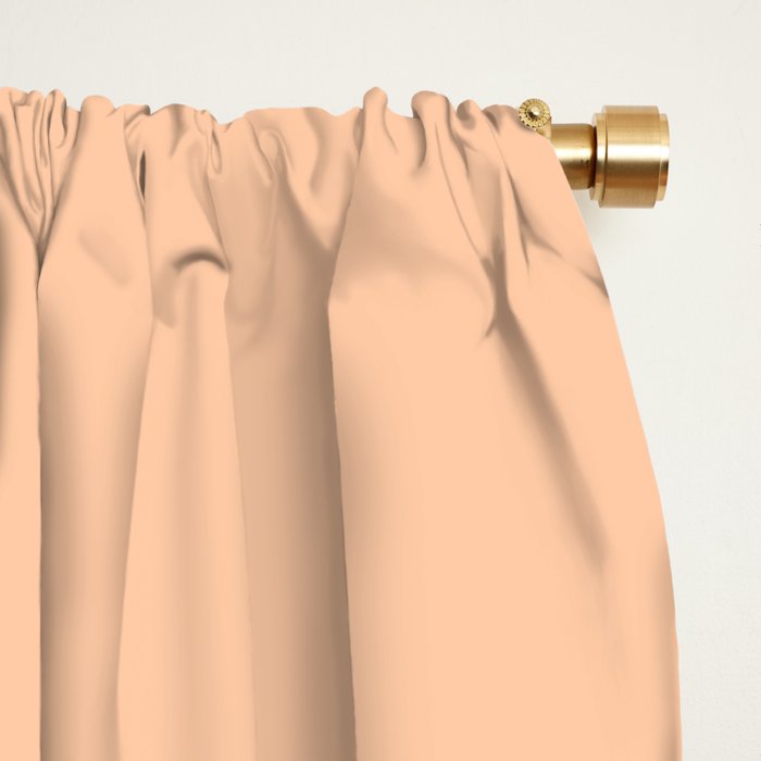 Retro Garden Flower Cuff 60s 70s Puffy Look Pink Peach Orange Pattern Window Curtain Gallery Image 2