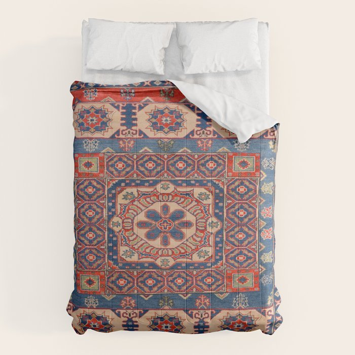 Square Bloom Kazak Handmade Rug Comforter Gallery Image 1