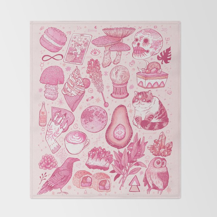 Millennial Witch Throw Blanket Gallery Image 2