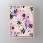 Abstract flowered paint modern Mini Art Print Gallery Image 1