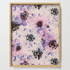 Abstract flowered paint modern Serving Tray Gallery Image 1