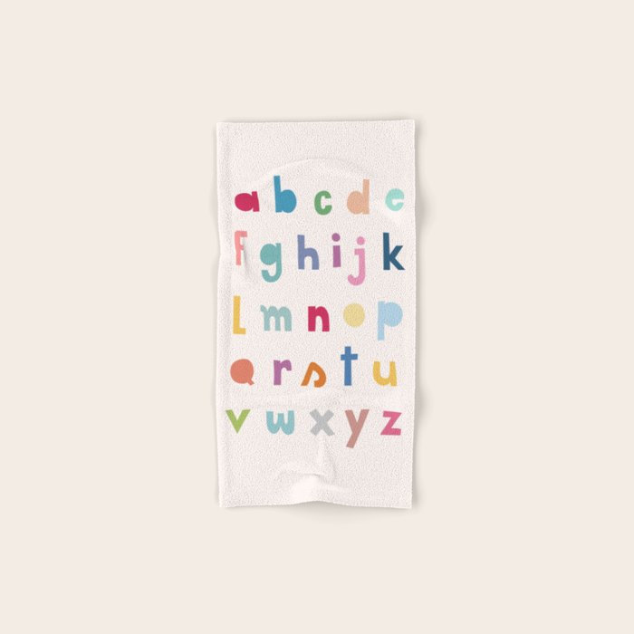ABC alphabet art Bath Towel Gallery Image 1