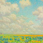 Granville Redmond Spring Antelope Valley Beautiful Landscape Painting Blue Sky Green Flower Filled F Coffee Mug Gallery Image 2