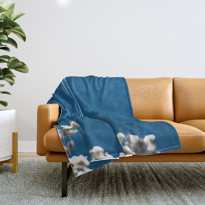 Jetset - Bluest Blue Throw Blanket Gallery Image 1