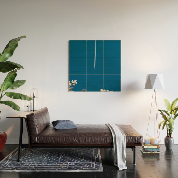 Jetset - Bluest Blue Wood Wall Art Gallery Image 2