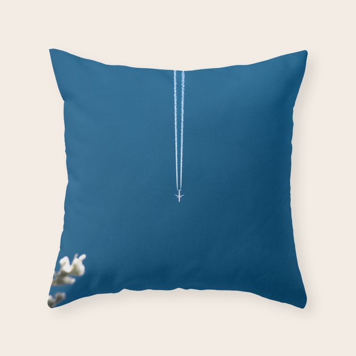 Jetset - Bluest Blue Throw Pillow Gallery Image 6