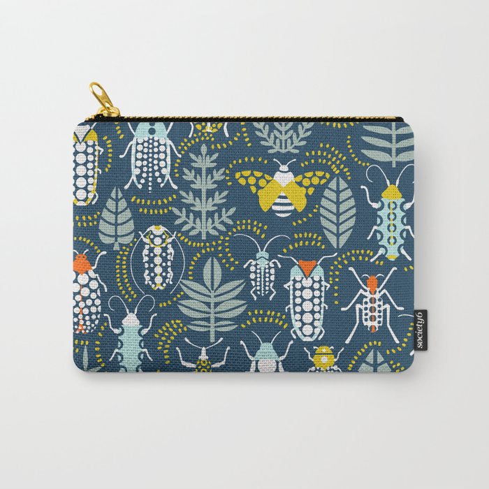 Beetle collection in dark Carry All Pouch Gallery Image 1