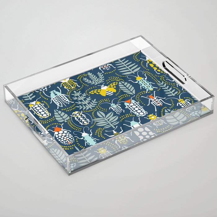 Beetle collection in dark Acrylic Tray Gallery Image 1