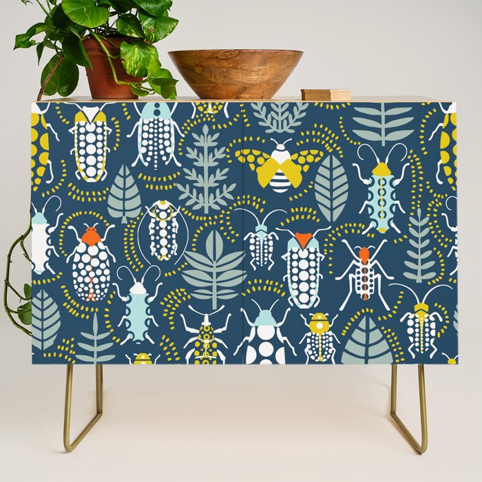Beetle collection in dark Credenza Gallery Image 1