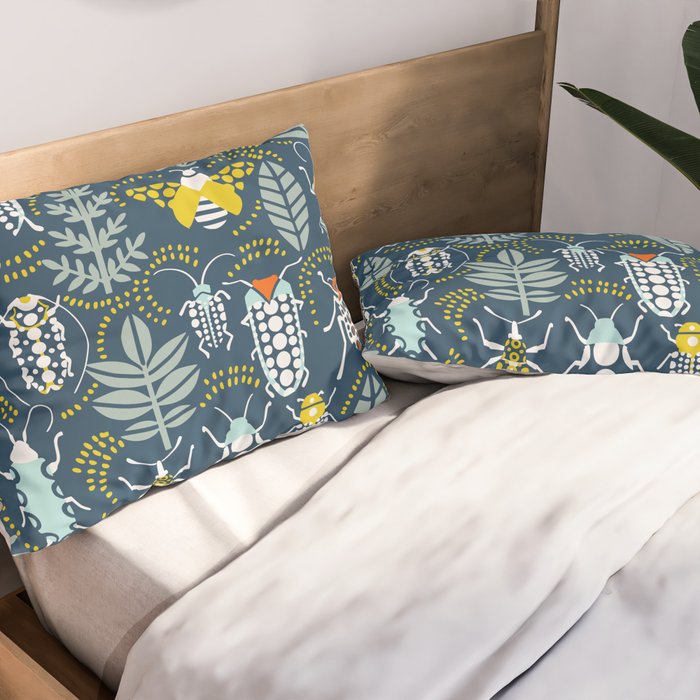 Beetle collection in dark Pillow Sham Gallery Image 2