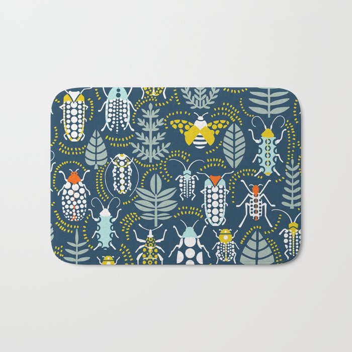 Beetle collection in dark Bath Mat Gallery Image 1