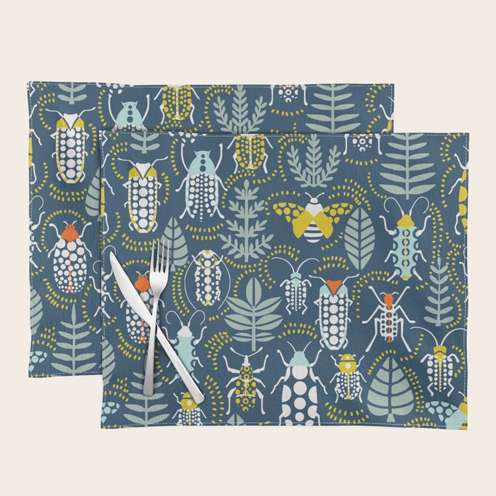 Beetle collection in dark Placemat Gallery Image 1