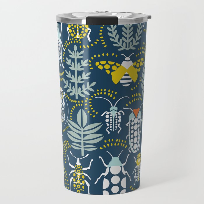 Beetle collection in dark Travel Mug