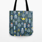 Beetle collection in dark Tote Bag Gallery Image 1