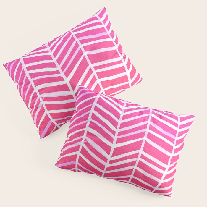 Herringbone - Pink OmbrÃ© Pillow Sham Gallery Image 3