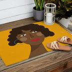 Girl with red dress Outdoor Rug Gallery Image 2