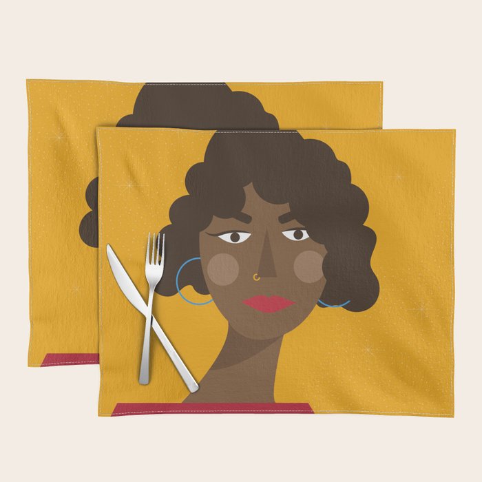 Girl with red dress Placemat Gallery Image 1