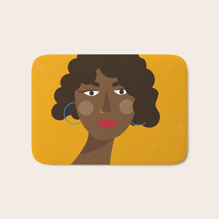 Girl with red dress Bath Mat Gallery Image 1