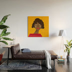 Girl with red dress Wood Wall Art Gallery Image 2