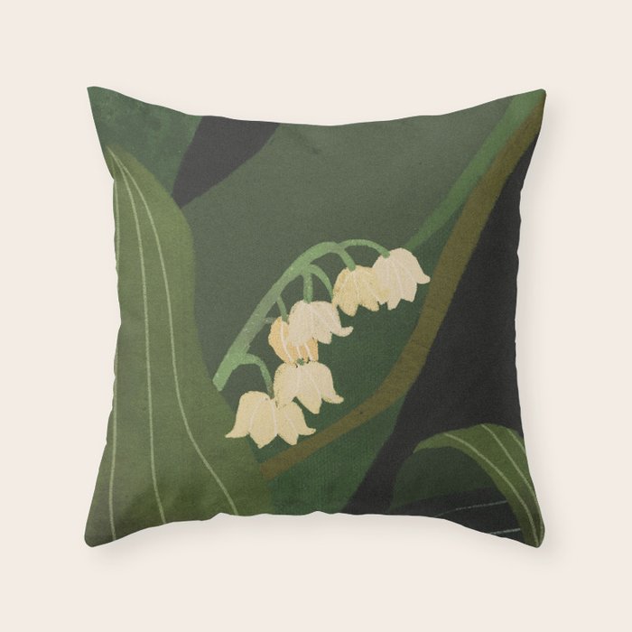 Lily of the Valley Throw Pillow Gallery Image 6