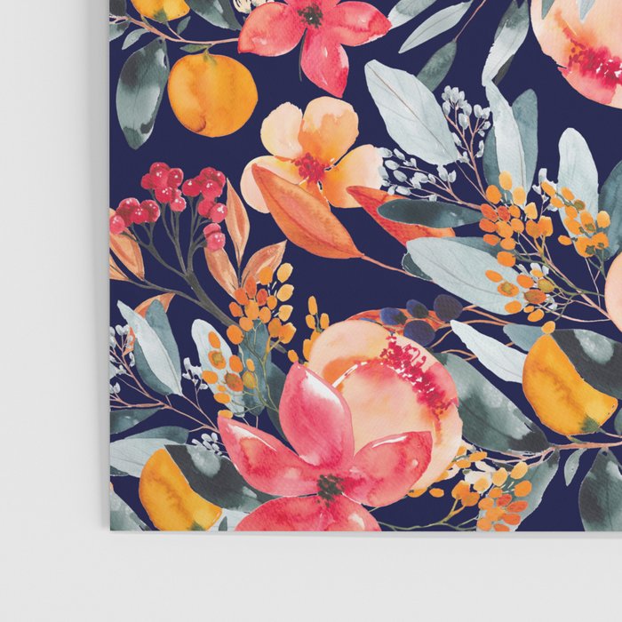 Navy Floral Poster Gallery Image 3