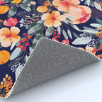 Navy Floral Rug Gallery Image 4