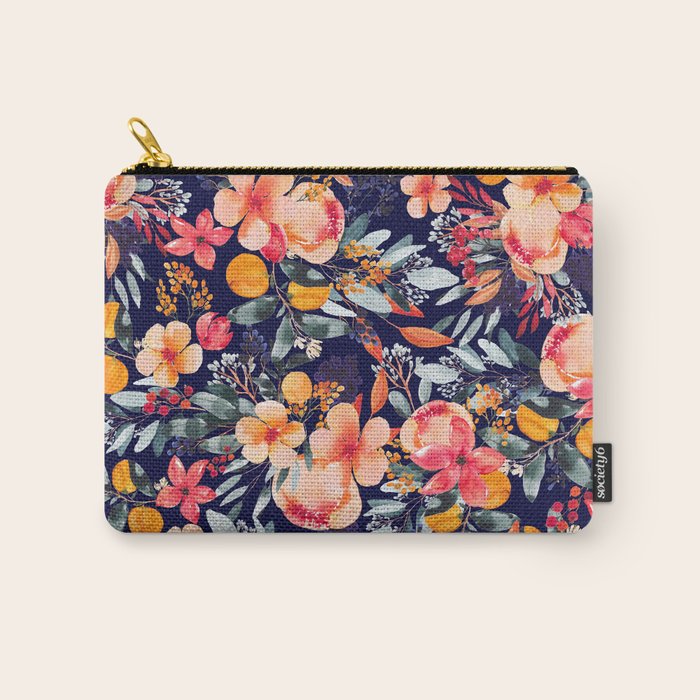 Navy Floral Carry All Pouch Gallery Image 1