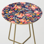 Navy Floral Side Table Gallery Image 2