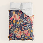 Navy Floral Duvet Cover Gallery Image 6