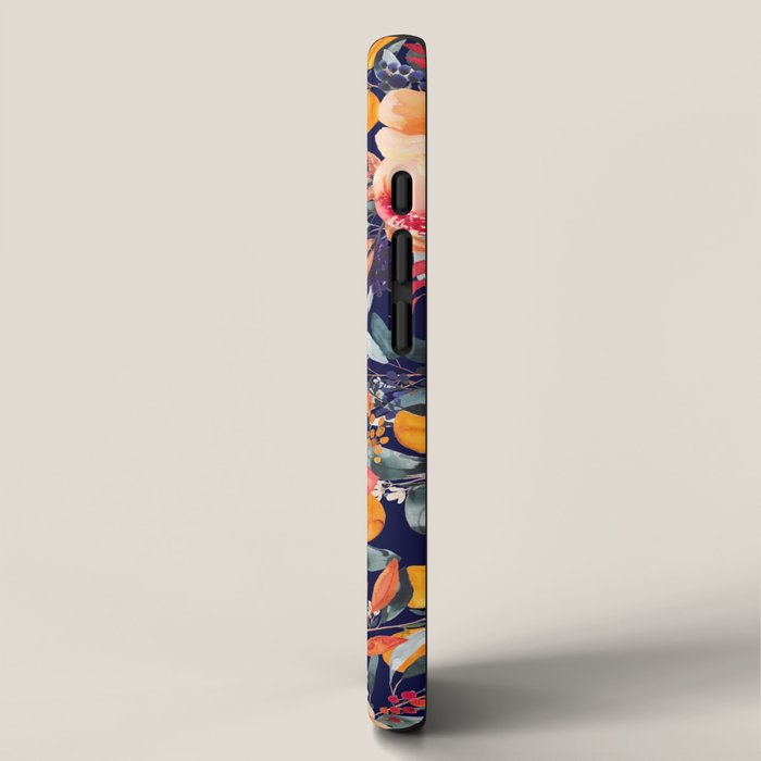 Navy Floral iPhone Case Gallery Image 2