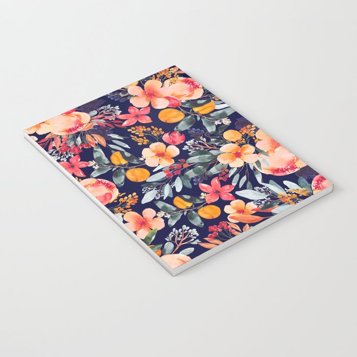 Navy Floral Notebook Gallery Image 3