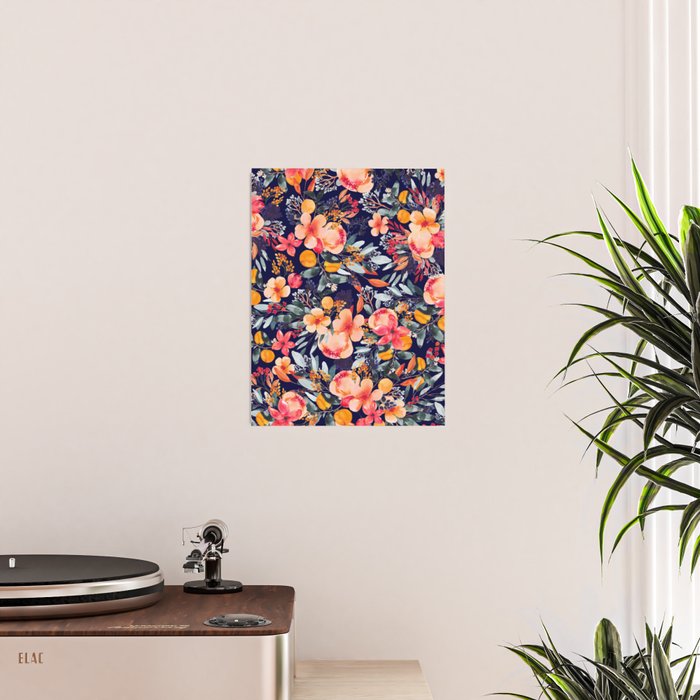 Navy Floral Poster Gallery Image 2