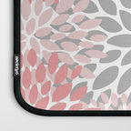 Modern, Flowers Print, Coral, Pink and Gray Laptop Sleeve Gallery Image 3