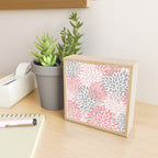 Modern, Flowers Print, Coral, Pink and Gray Mini Art Print Gallery Image 2