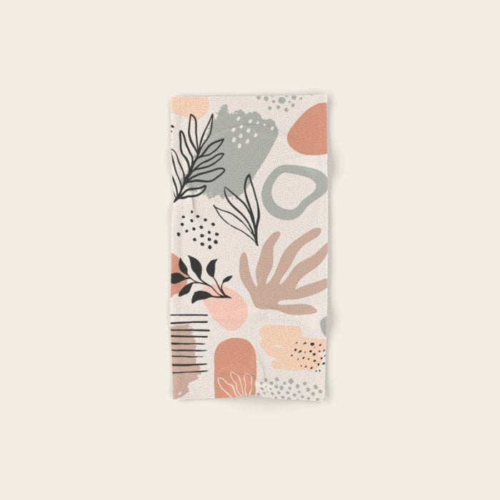 Abstract organic nature shape art pattern Bath Towel Gallery Image 1