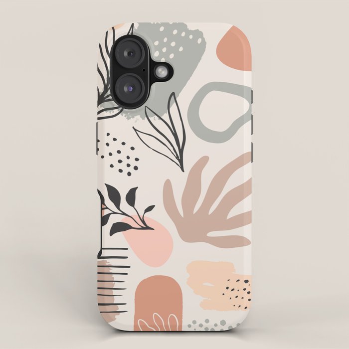 Abstract organic nature shape art pattern iPhone Case Gallery Image 1