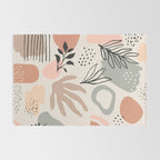 Abstract organic nature shape art pattern Rug Gallery Image 2