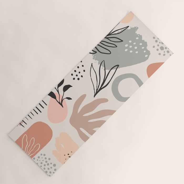 Abstract organic nature shape art pattern Yoga Mat Gallery Image 1
