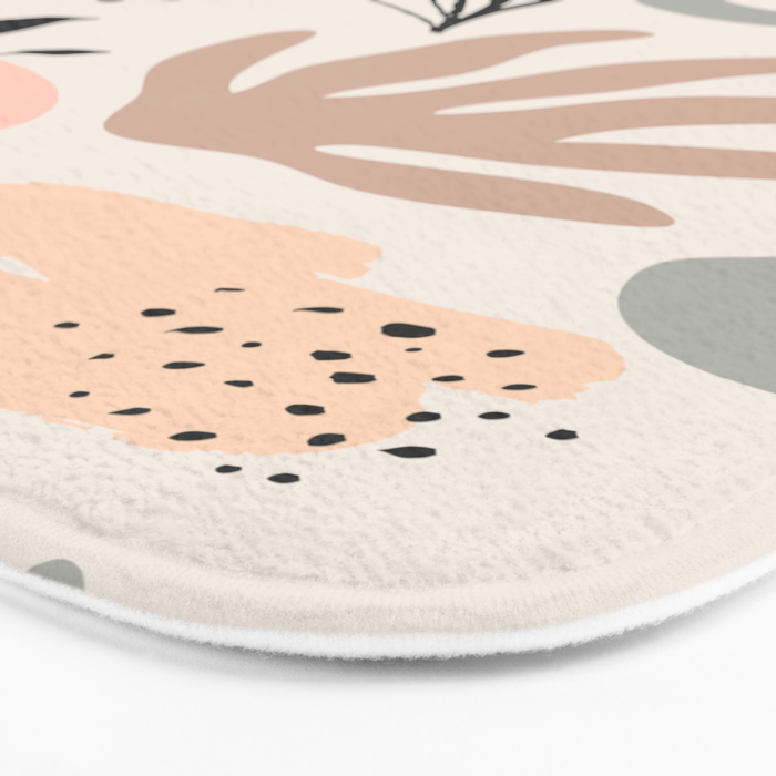 Abstract organic nature shape art pattern Bath Mat Gallery Image 3