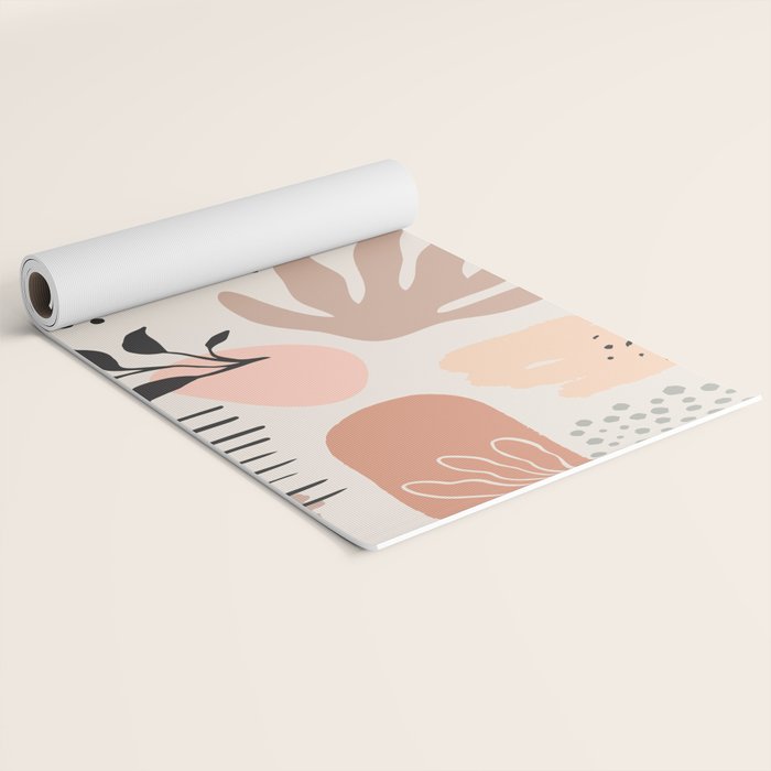 Abstract organic nature shape art pattern Yoga Mat Gallery Image 2